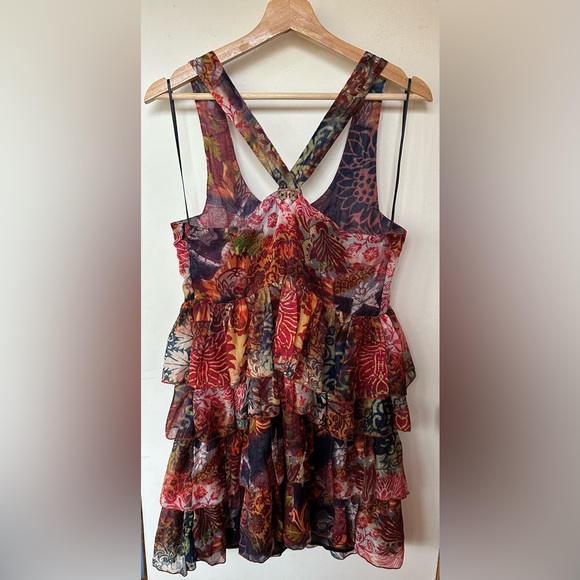 Desigual by Christian Lacroix Tiered Ruffle Halter Babydoll Dress - Picture 16 of 16